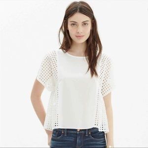 Madewell Eyelet Floatweave Top White XXS